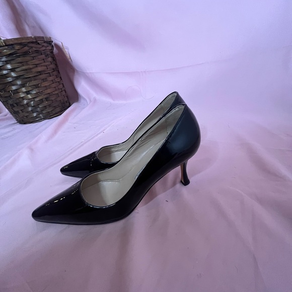 Manolo Blahnik Patent Leather Kitten Pumps - Picture 2 of 5